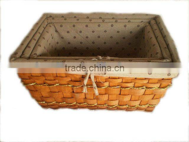 Cheap Handle Wood Basket