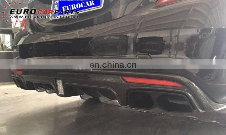 B850 diffuser with muffler tips fit for MB S-class W222 S63/S65 to B-style carbon fiber rear diffuser for S65 B diffuser