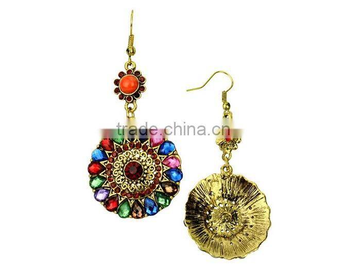 clip on earrings latest artificial cubic zirconia latest cute girls Arete colgante dije para mujer