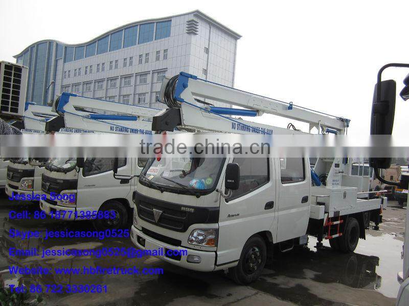 14m working height Foton Aumark man lift truck