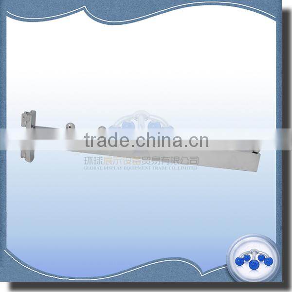 Metal chrome 7 beads display hook for slotted channel