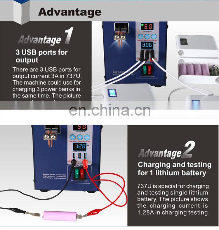 SUNKKO 737U 220V/110V 2800W Digital Display Spot Welder 18650 Battery Spot Welder