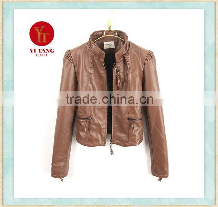 Hot sale women pu jacket 2015 new style