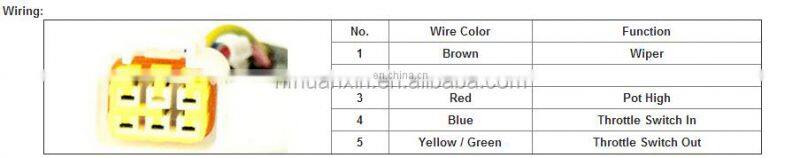 3-Wire 0-5K Potentiometer Throttle (Foot Pedal) Model JSQD-DWK-003D Golf Cart Accelerator Assembly