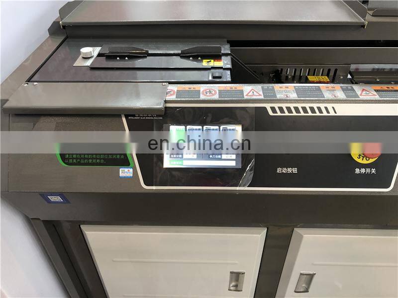 UK5 semi automatic Hot thermal glue spine book binder, hotmelt eva glue notebook binding machine