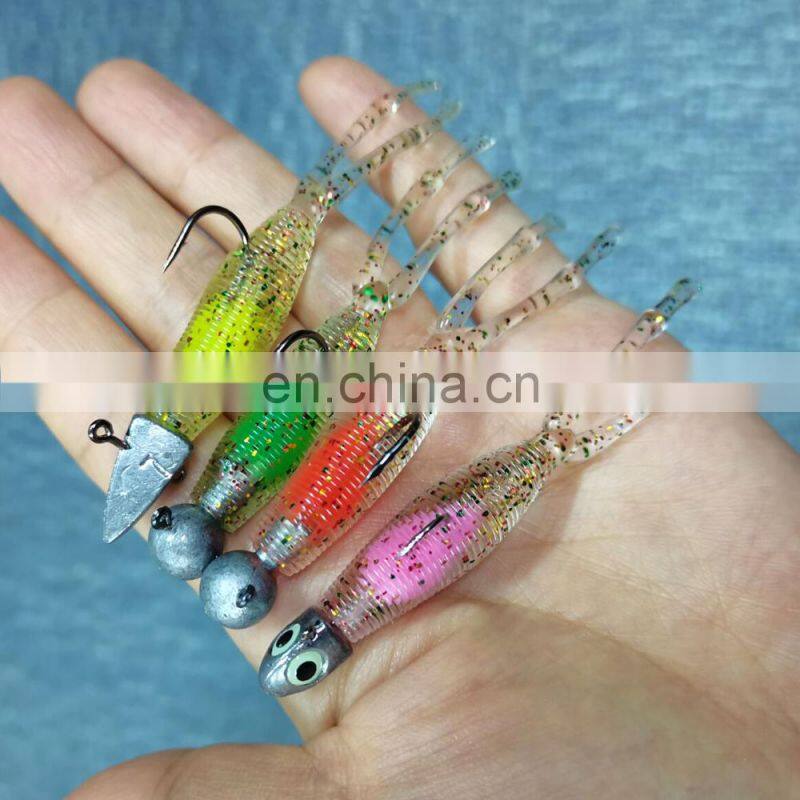 JOHNCOO 75MM 2.8G Soft Plastic Trout Crappie Fishing Lures 10Pcs/Box