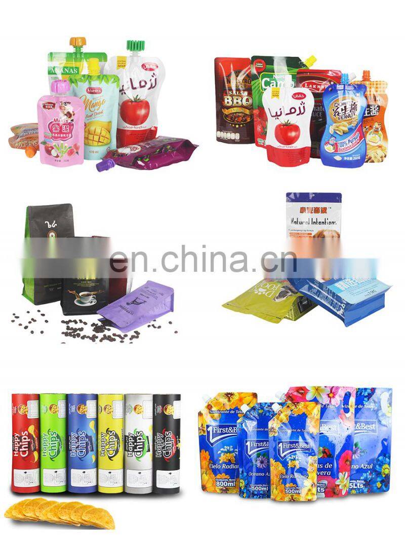 Customized printing Plastic Leakproof liquid bag Aluminum foil bag Laundry detergent spout pouch stand up bag with cap