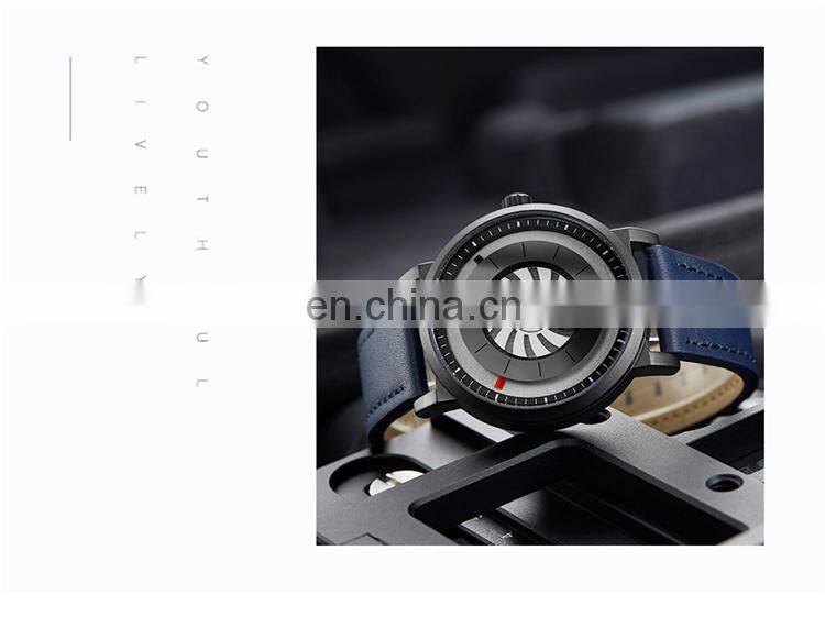 SINOBI China New Arrival Genuine Leather Belt Watch Rotating Dial Watches Professional Manufacturer OEM Watch
