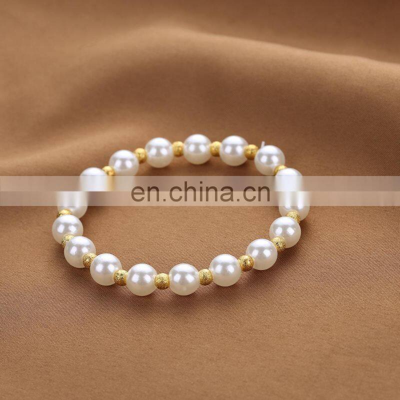 2022 New Imitation Pearls couple Bracelet Men Fashion Handmade Toggle Clasp Bead Bracelet For Men Jewelry Gift