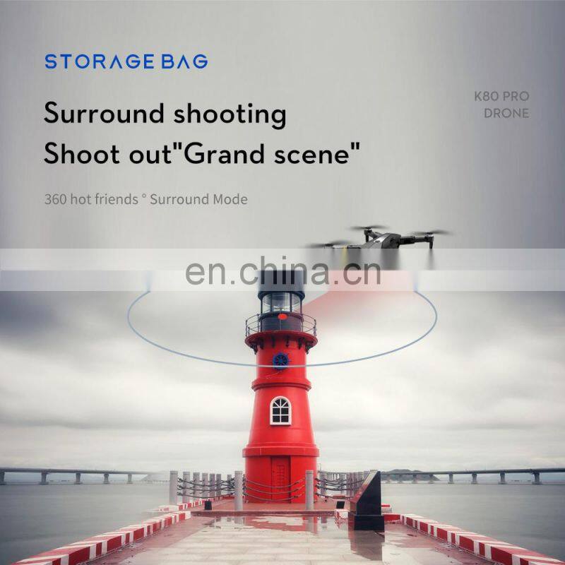Wholesale K80 Pro Max 360 Degrees Obstacle Avoidance 8K HD Dual Camera 5G WIFI FPV Foldable RC Quadcopter Kid Toy Drones