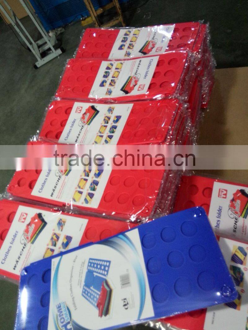 Automatic magic plastic shirt folder/household laundry flip folding shirt folder/adult clothes folding board shirt folder