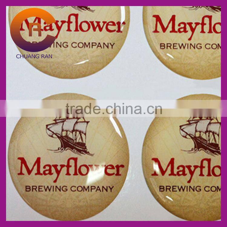 Cheap black color hard dome permanent small vinyl stickers