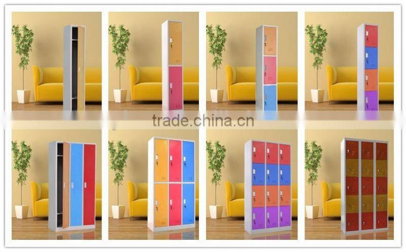 Different style 2 door lockers metal closet cabinet for room