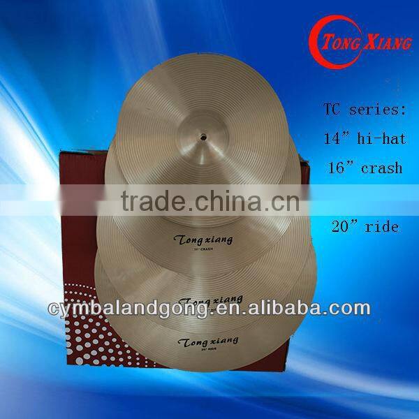 TC manual b20 cymbal set 14hihat16crash18ride20ride cymbals for drums