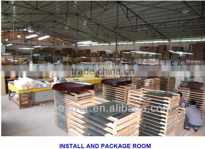 hotel room mirror decorative bathroom compact silver mirror