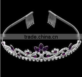 High Quality Handmade Bridal Crystal Crown For Pageant Crystal Crowns With Hair Accessories