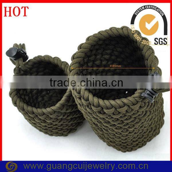 Fashion parachute rope woven outdoor emergency survival bottle shrink wrap sleeves