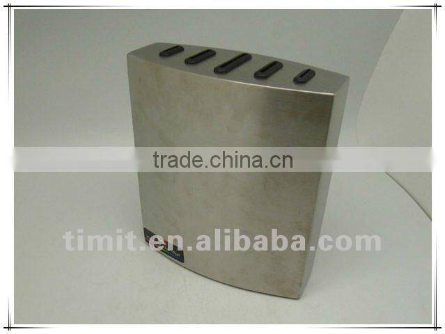 6pcs stainless steel hollow handle good quality with s/s block kitchen knife