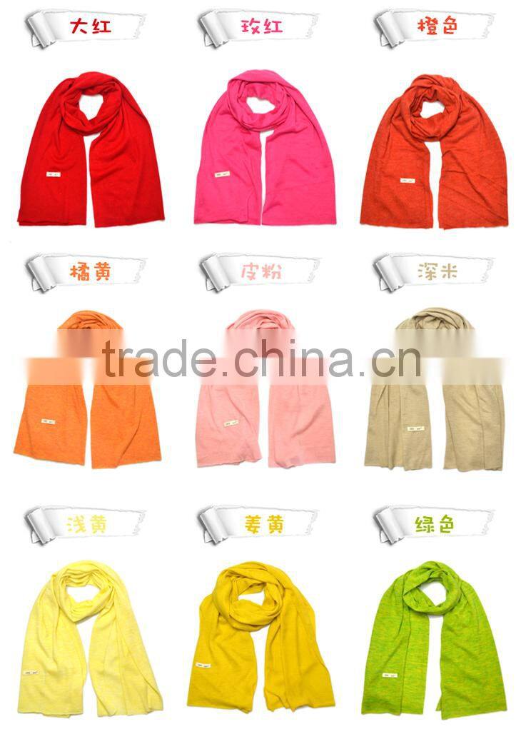 Fashion Trend All-match Autumn Winter Warm Soft Acrylic Baby Kids Boys Girls Solid Plain Scarf