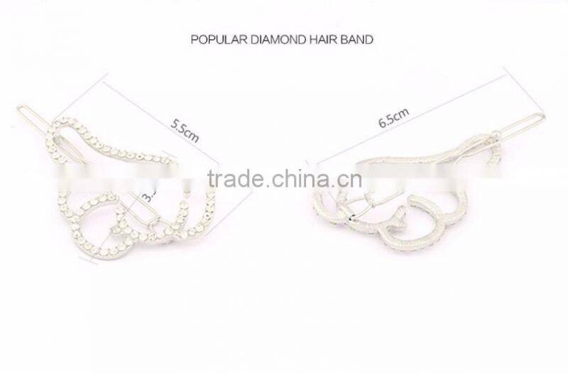 Rhinestone side clamp clip, Thumb finger clip ,hair clips