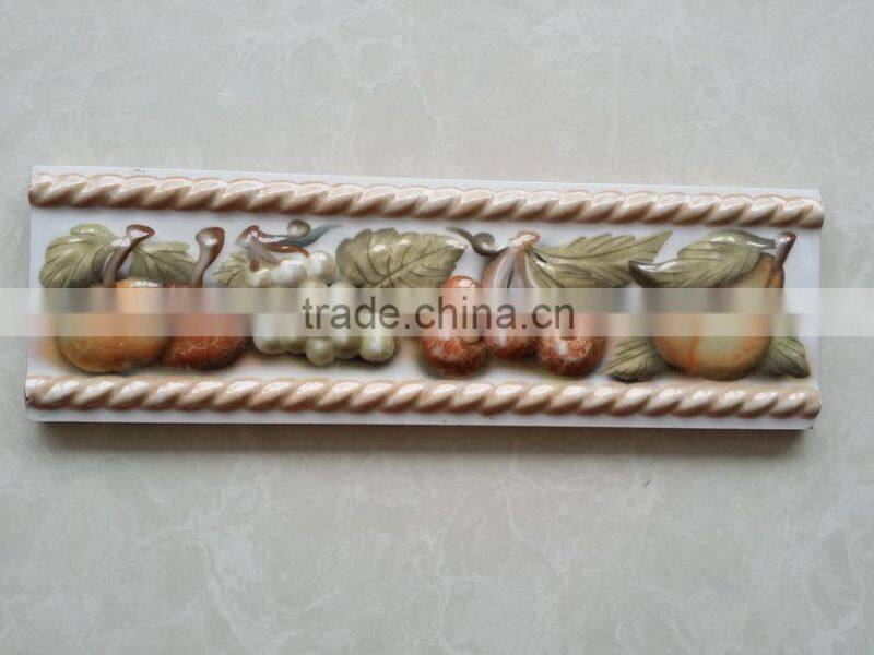 3D inkjet digital bathroom border ceramic tile