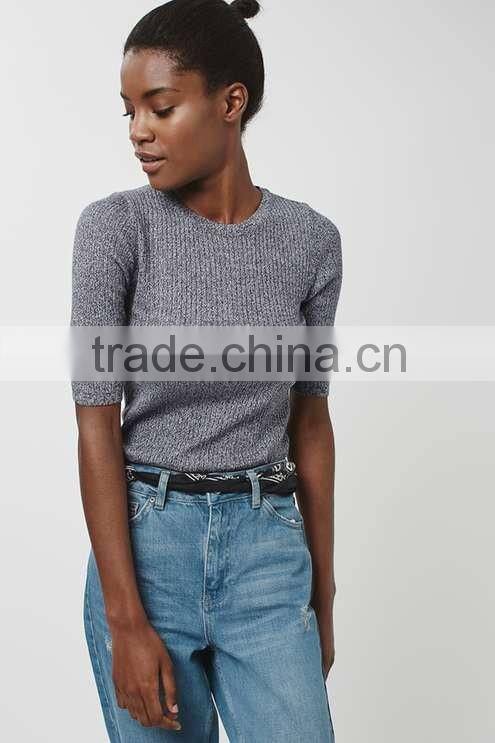 2016 Fashin Wear Marle Cropped Knit Tee HSS3012