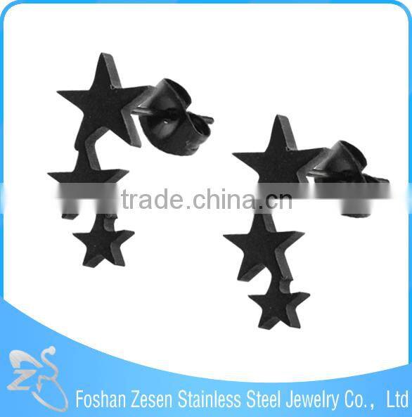 ZS20383 black cute teenager stud earring custom charm skull earrings for men