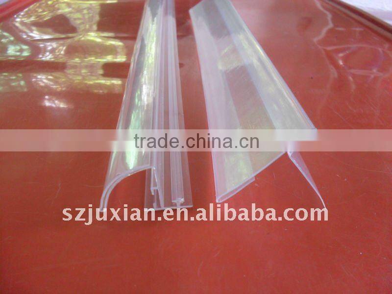 Plastic price label strip Cooler/Freezer Shelving PVC plastic shelf label holder