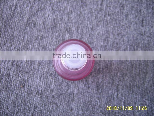 Glass cosmetic lotion bottle with pump and cap