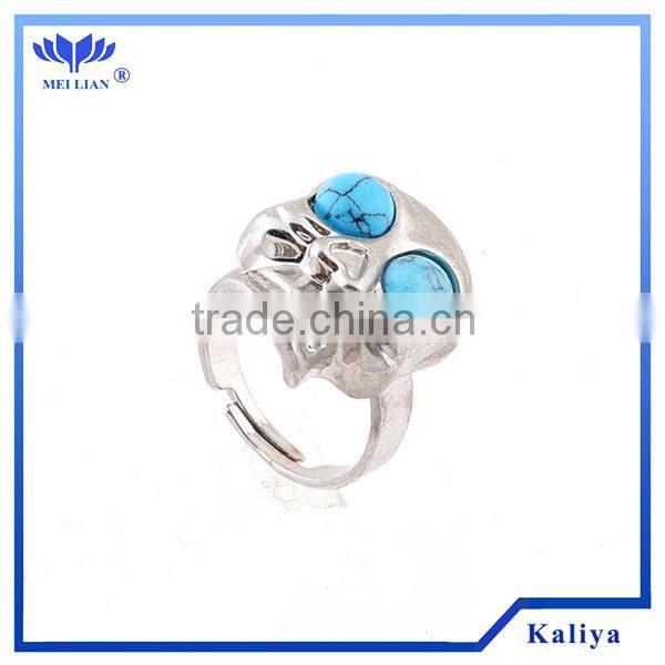 Fashion Natural stone pearl turquoise ring 2014