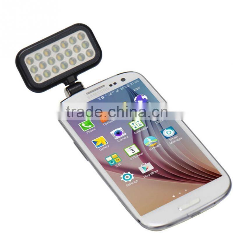 Video Light Ultra-thin Mini LED Flash Light with 21 LED LEDs Lamp Beads Integrated Fill Lights for Selfie Mobile Phone