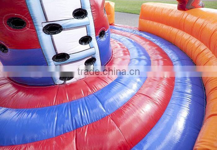 Hot sale inflatable rock climbing wall climbing tower fire truck inflatable climbing wall
