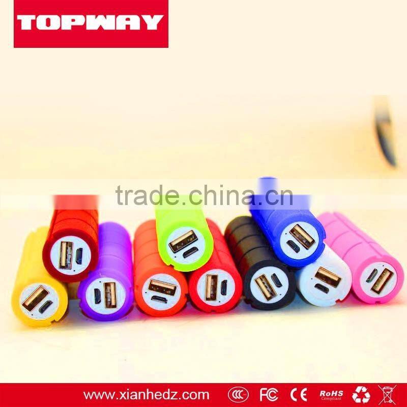 Topway 2016 Direct Selling PVC Slim Power Bank 2200mAh