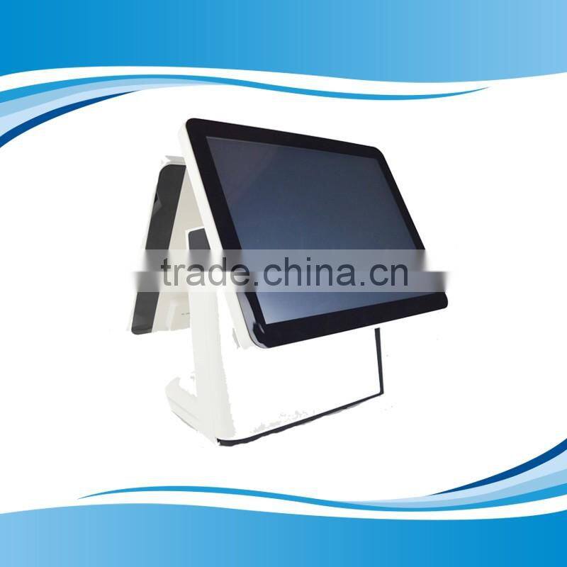 Factory all in one 15 inch Android pos terminal with dual screen 3G pos terminal GC066