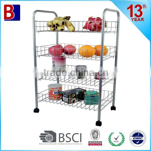 4 tiers spray powder kitchen trolley