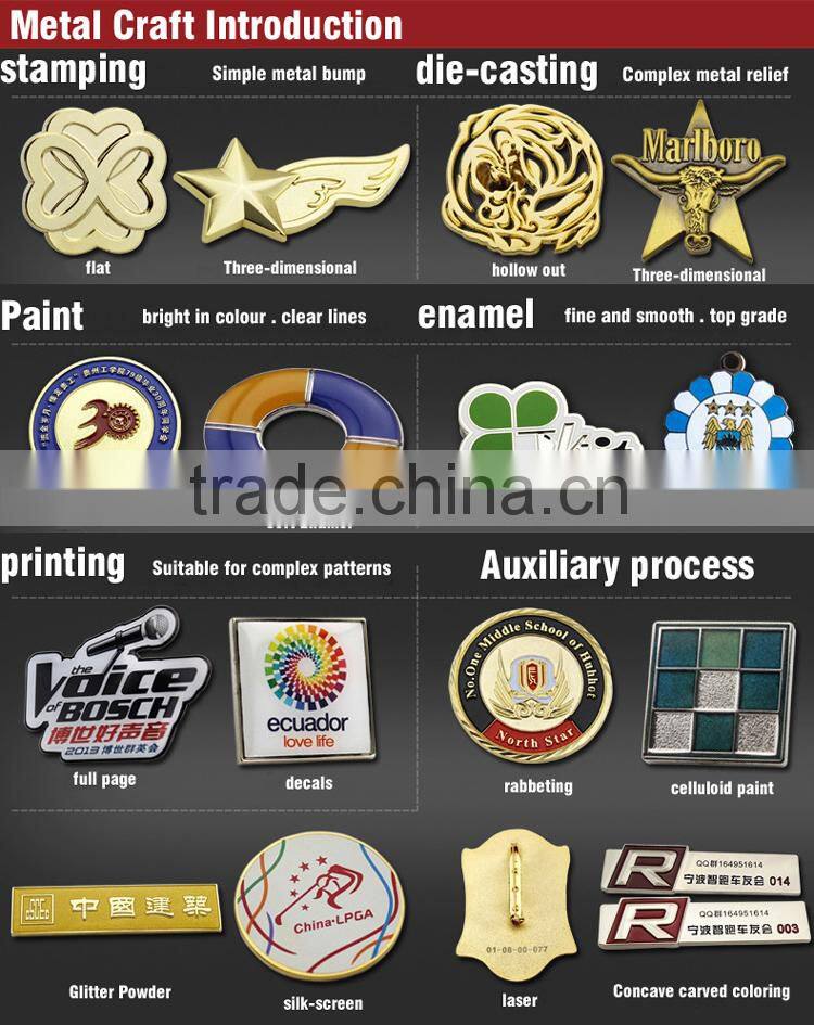 Professional metal sheriff star badge with CE certificate