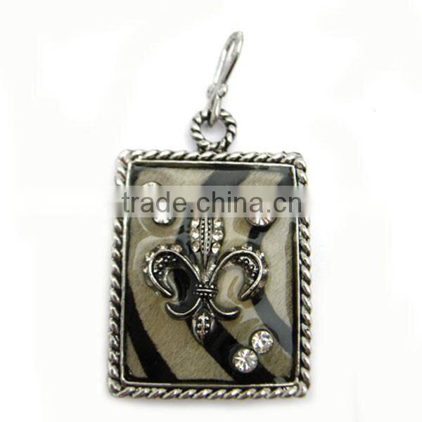 Orange Rhinestone Cheerleading Magaphone Magnetic Pendant Charm