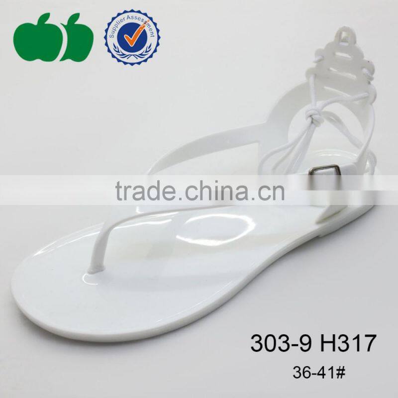 New design fashion simple model sexy ladies jelly sandals