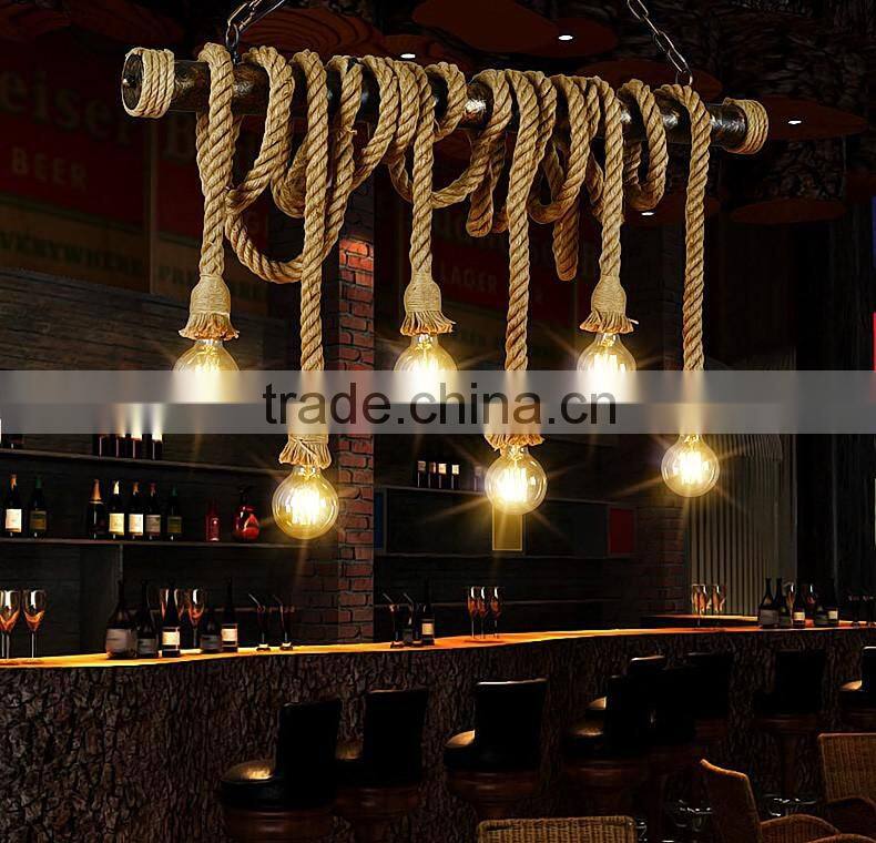 Rope Chandelier Vintage pendant lighting Edison bulb
