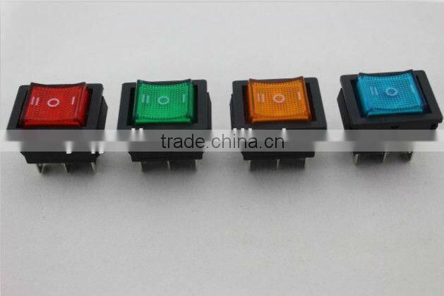 YU3-13 6 Pins balck on-off-on electrical dpst rocker switch