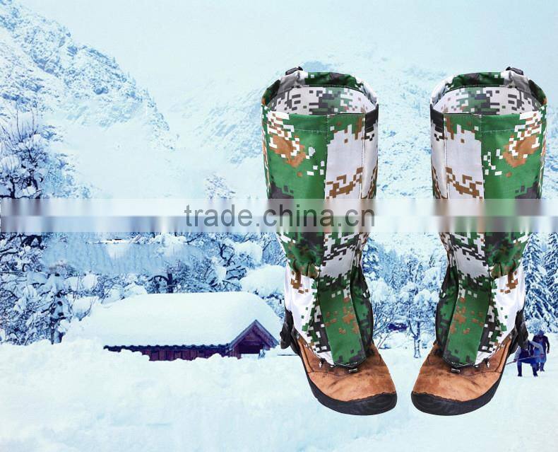 Outdoor hiking climbing skiing camouflage waterproof gaiters