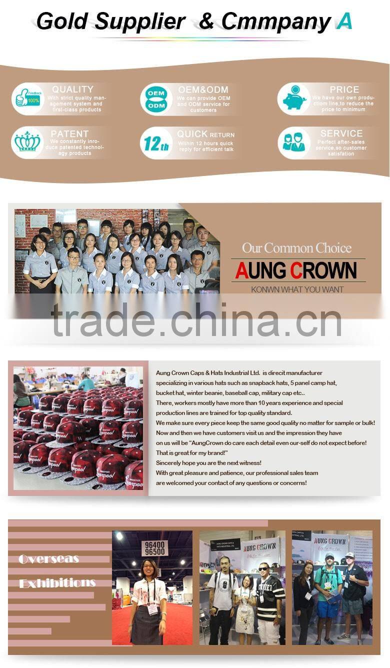 Plain Cotton Twill Flower 6 Panel Baseball Cap