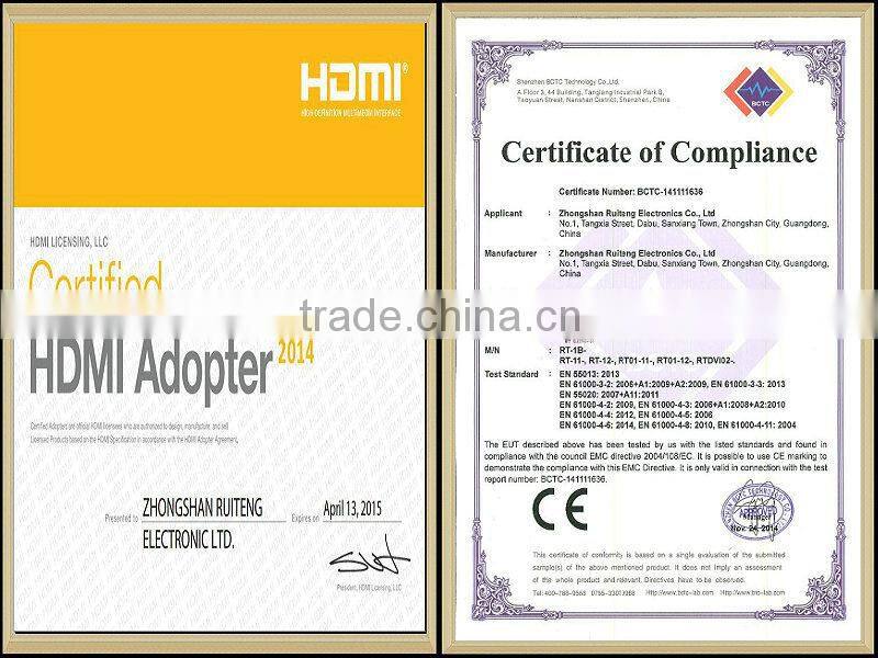 NEW 2015 Factory 12 core optical fiber cable with rca connector plug