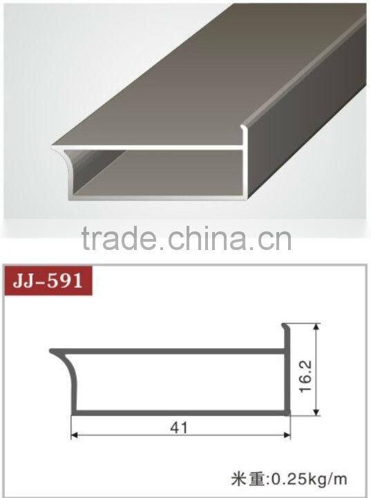 polishing wiredrawing aluminium furniture cabinet door profile