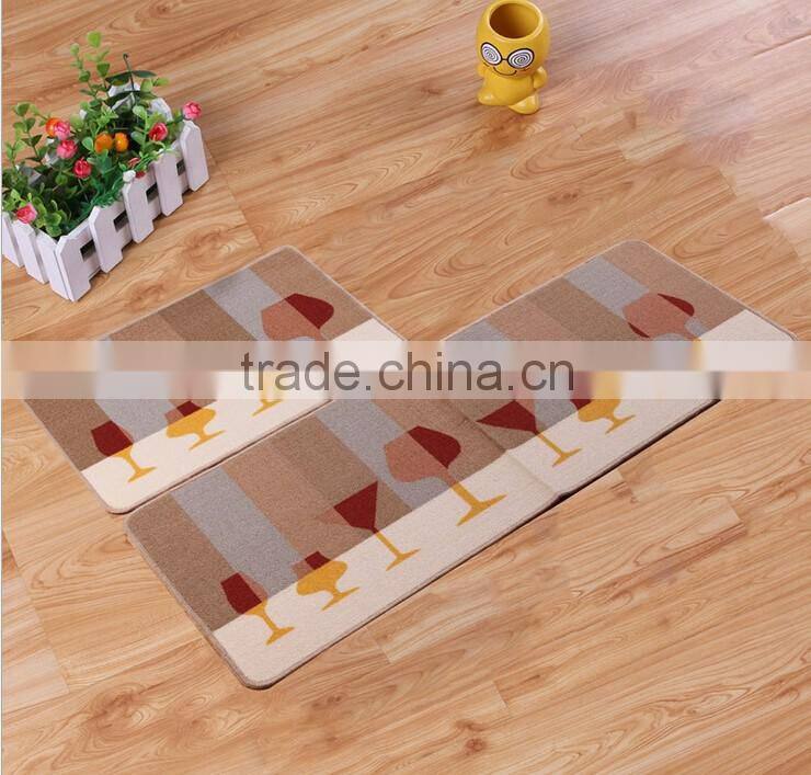 The New Design Coffee Cooking Theme Loop Pile Polyester Printing Kitchen Door Floor Mat Rug Carpet