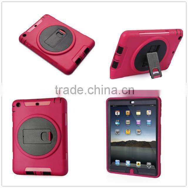 360 rotation ShockProof Heavy Duty Case With Touch Screen Stand for iPad Air