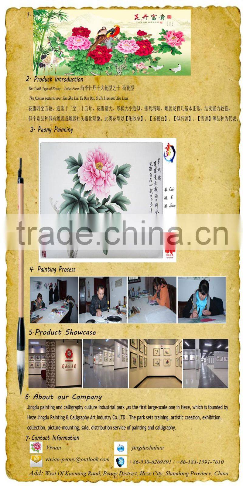 Chinese Decorative wall art handmade painting on special silk