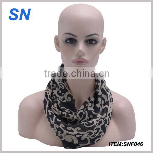 lastest spring fashion grid infinity scarf