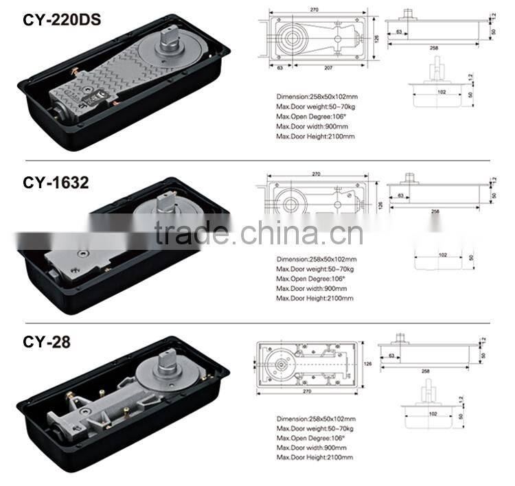 Automatic Glass Door Closer Hydraulic Floor Spring Price