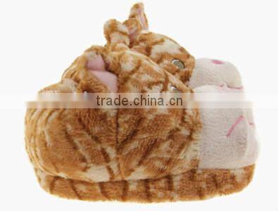 plush newborn baby winter cartoon tiger shoes/soft sole baby shoes
